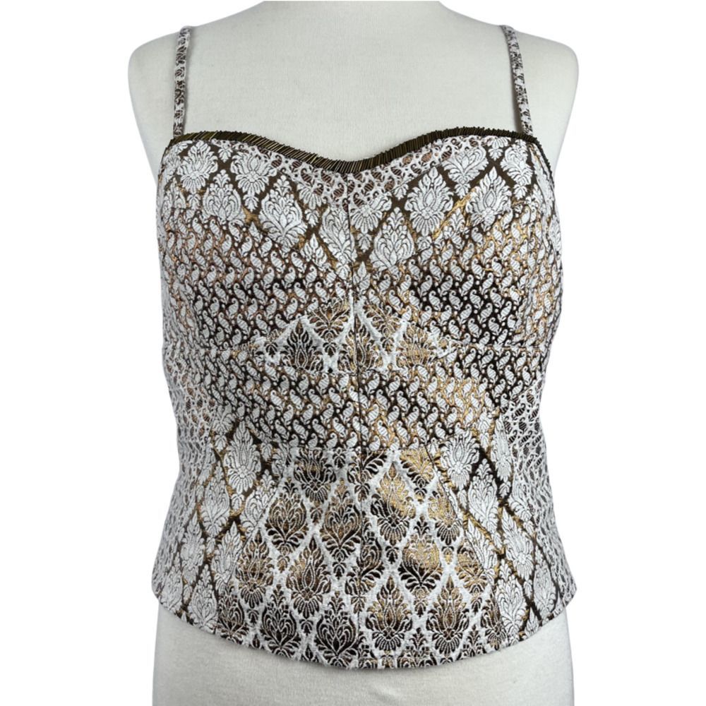 Free People Jacquard Corset Top Size 10